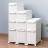 Narrow Gap Storage Cabinet for Bathroom, Drawer Organizer for Toiletries, Plastic Slim Shelf for Bathrooms, Compact Organizing