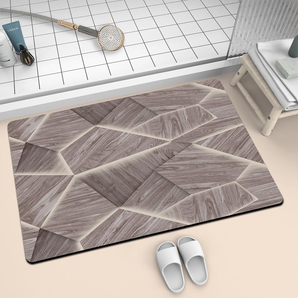 Bathroom Floor Mat Easy To Maintain Door Mat Bathroom Absorbent Anti Slip Quick Drying Foot Mat