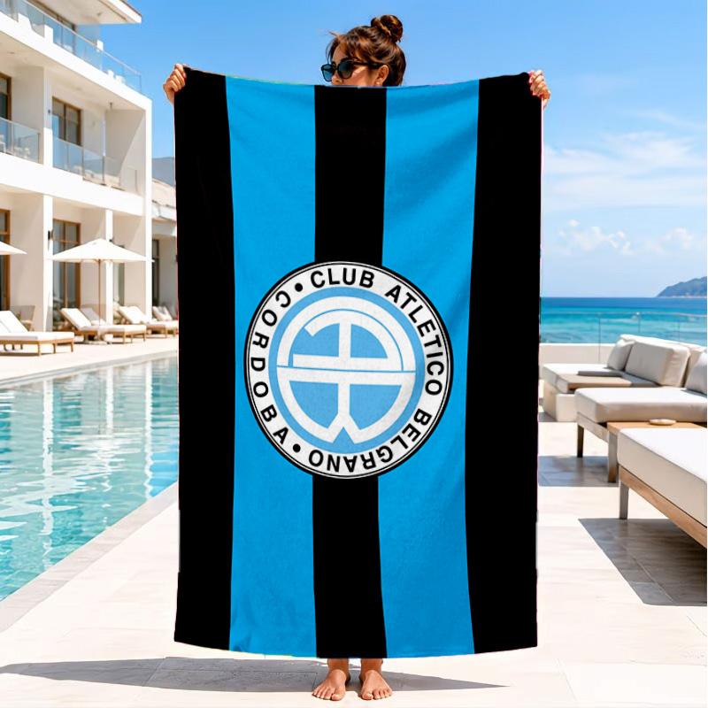Atletico Belgrano Crest Beach Towel, Quick-drying, Easy To Care For, Suitable for Both Fitness and Beach Vacations,Sports Essential