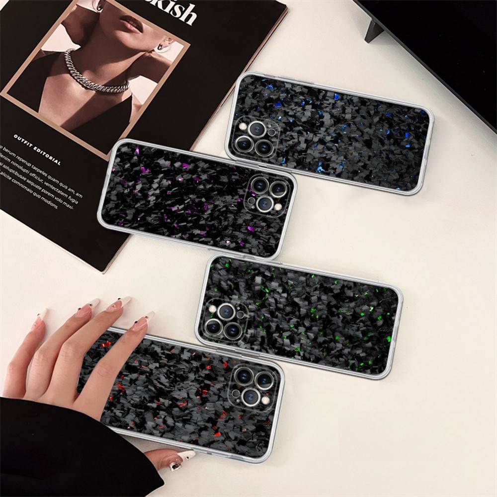 Racing Material APEX CARBON FRAGMENT Transparent Phone Case For IPhone 17 Air 16 Pro Max 15 14 13 12 11Plus Shockproof Cover
