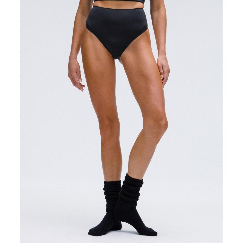 Lululemon Wundermost Ultra Soft Nulu High Waist Thong Underwear Black