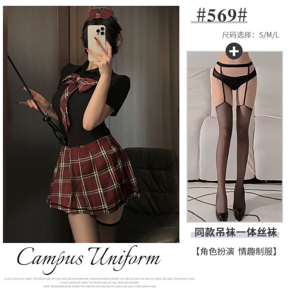Xianyi Erotic Underwear Pure Lust Tight Seduction Student Clothing Nightclub Spice Style Passion Sexy Uniform Set 569