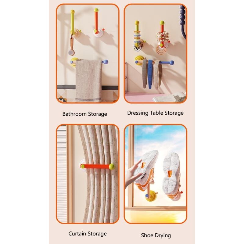 Vibranting Decorative Hook Organizers Holds Multiple Hair Accessories Prevents Tangling Sturdy Plastic Wall Mount