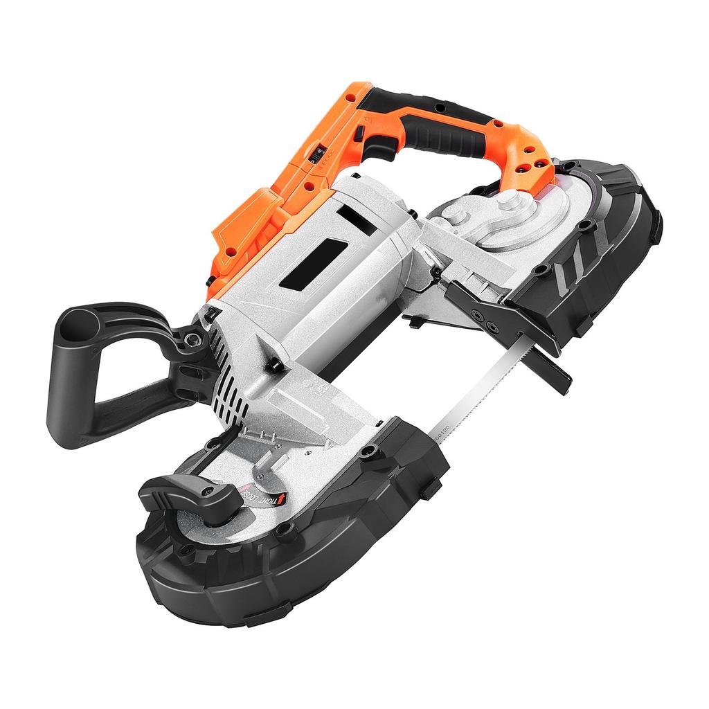 20V Portable Cordless Band Saw 5 In Cutting Depth 0-120 M/min Variable Speed Brushless Motor, With Led Light, For Cutting Steel, Aluminum, Cables,