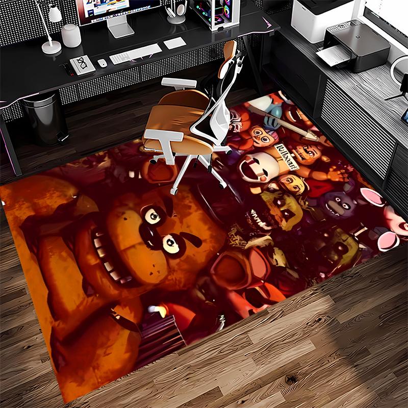 1pc Five Nights at Freddy's3 Print Area Rug - Soft, Washable Non-Slip Indoor Mat for Office Chairs, Living Room, Home Office Decorative Rug