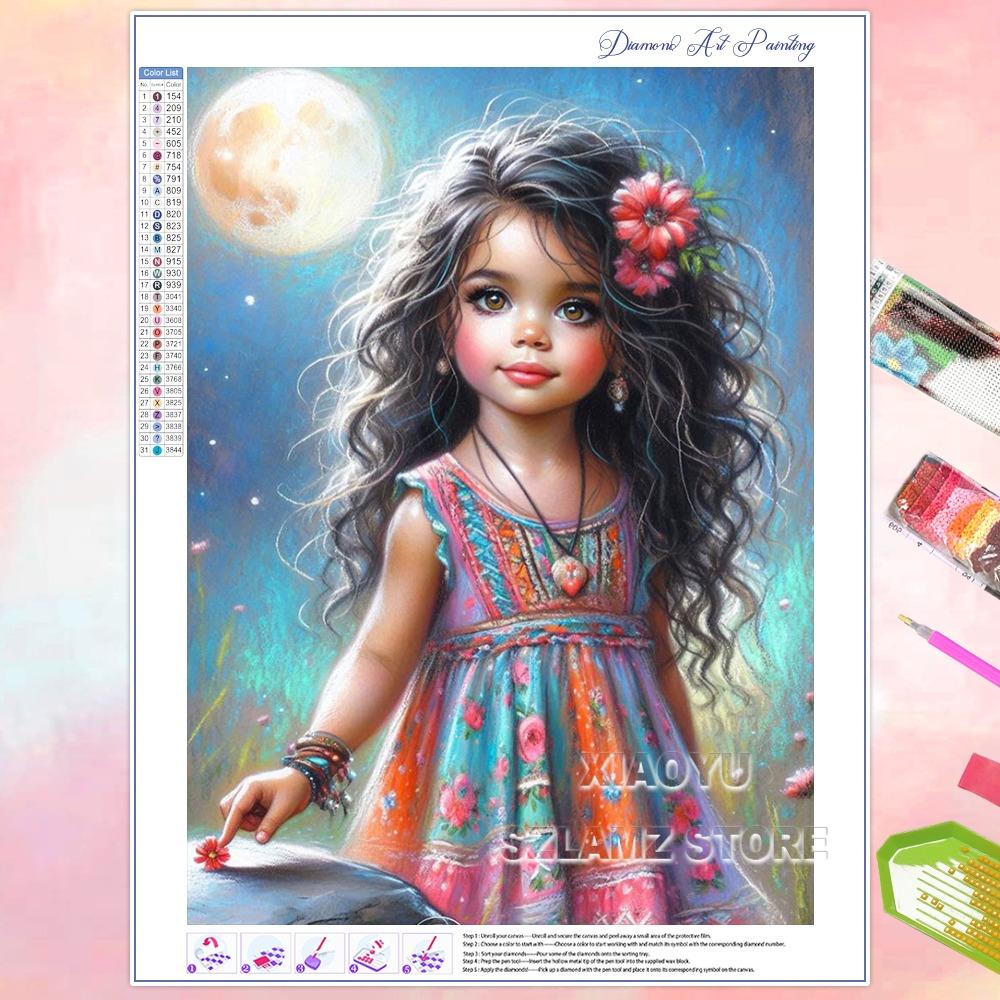 

Алмазная живопись своими руками Милая девушка и животное Новинка 2025 Полная круглая мозаичная вышивка AB Алмазное искусство Хобби для взрослых Подарки ручной работы Round 20x30cm