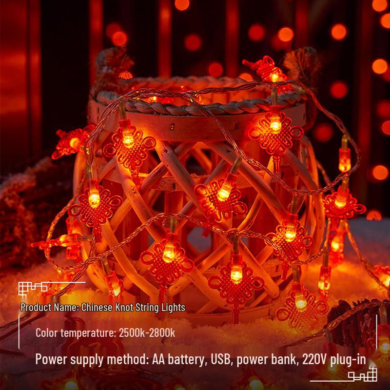 2024 New Year Waterproof Dragon Lantern String Lights - Flashing Festival Decor