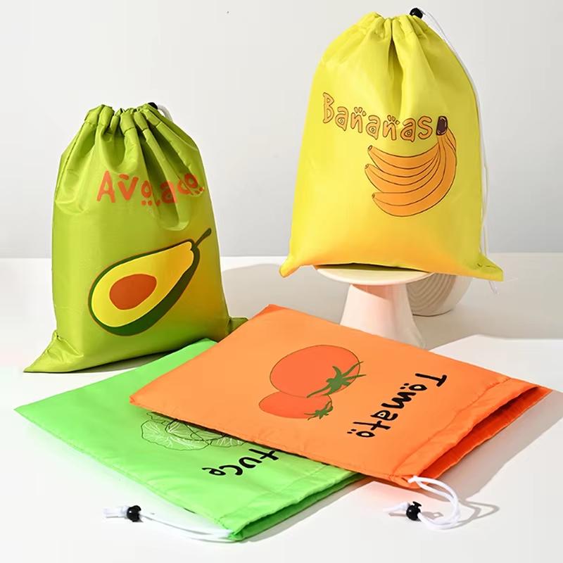 Fruit Vegetable Freshkeeping Bag Banana Storage Bag Vegetable Preservation Anti Ripening Insulated Drawstring Reusable