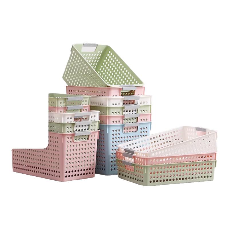 Perforated Plastic Storage Basket Large Deep