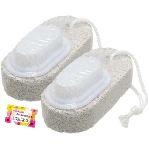 

Convenient nail brush and pumice stone in one! This durable ceramic beauty brush features a pumice stone with a nail brush, perfect for caring for fin