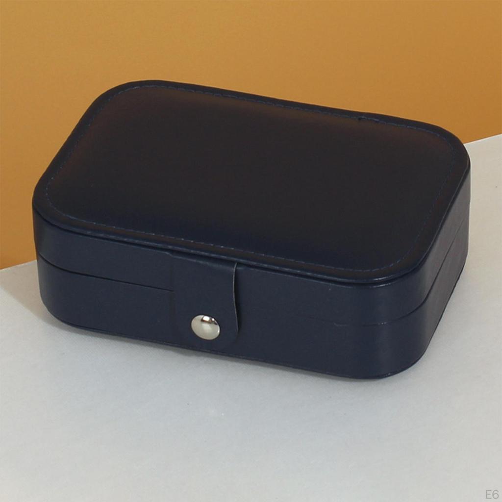 Jewelry Box Organizer, Double Layer for Travel Storage Case Earrings Rings Women