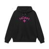 NOAH Pink Cross Print Hoodie Men Women Loose Casual Winter Sweatshirt