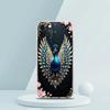Soft TPU Transparent Phone Case Cover for iPhone 16 15 14 13 12 11 Pro Max XR 8 7 Plus XR Shell Animal Cute Peacock Pattern Bags