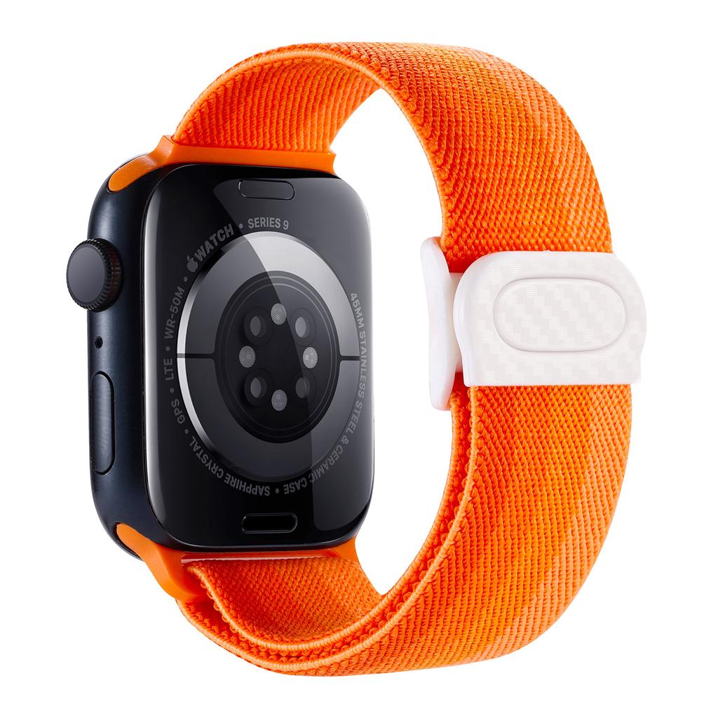 Nylon Strap For Apple watch band 45mm 40mm 44mm 41 46mm 49mm Elastic carbon bracelet correa iWatch series 9 8 7 6 se Ultra 2 10
