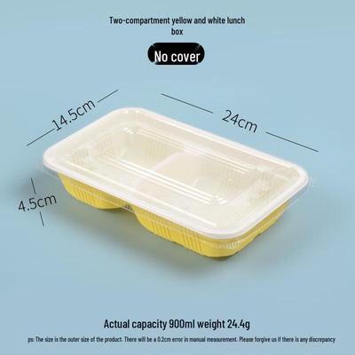 MOLUONA 2-Compartment Disposable Food Containers