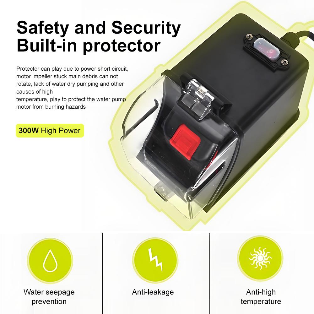 Lithium Electric Submersible Pumps Outdoor Vegetable Watering Pump Rechargeable Household Suction Water Pump Rainwater Pump