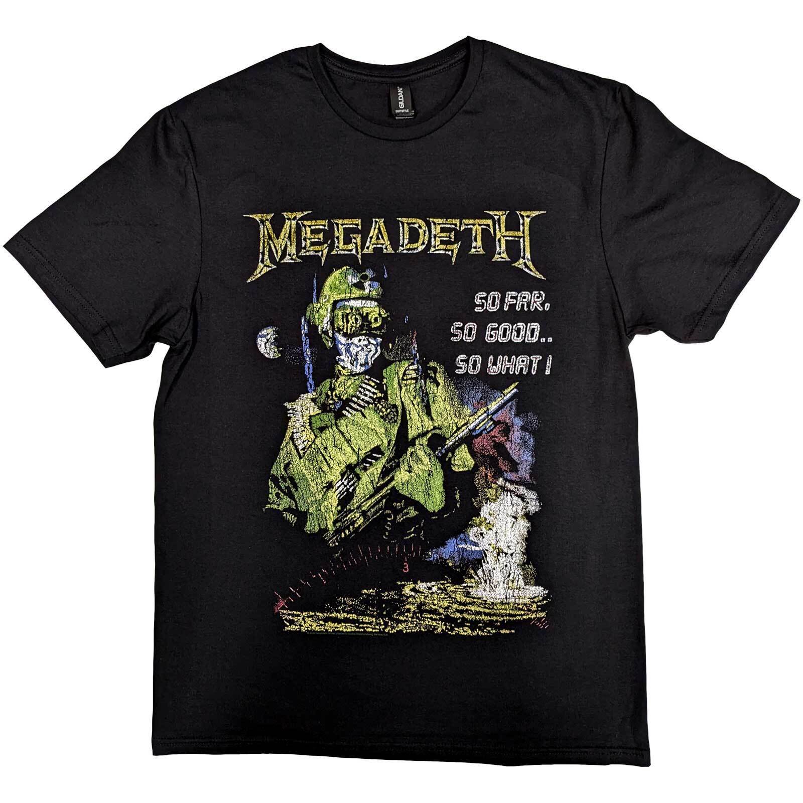 26 Megadeth So Far So Good So What Винтажная Футболка S-XXL Футболка Официальная Футболка Группы Унисекс Футболка M