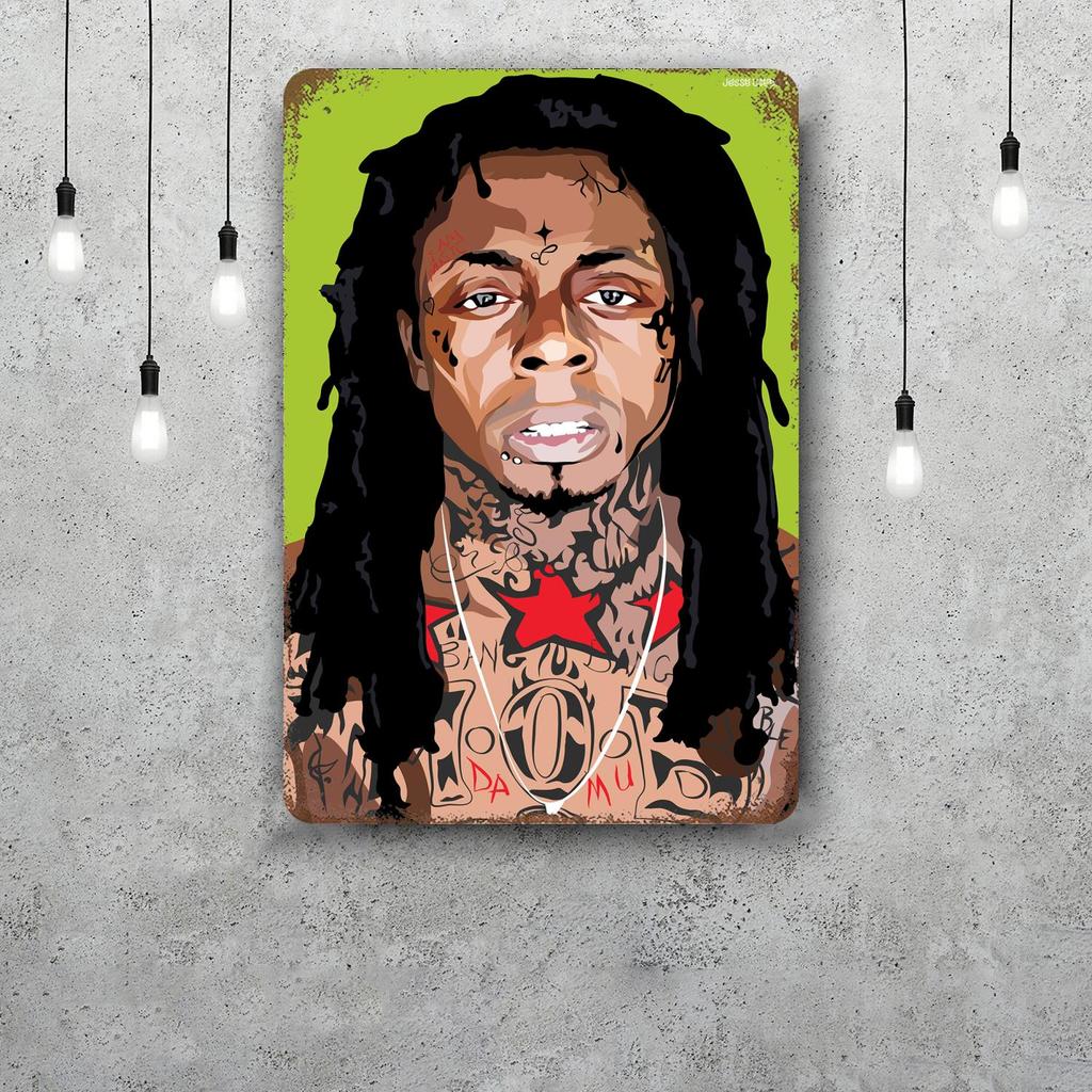 Lil Wayne Vintage Metal Tin Signs Posters Decor Retro Metal Plaque Wall Art Decor for Garage Bar