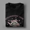 Erdbeermarmeladen aber mein Waschbär Merch Unisex T-Shirts 100% Baumwoll-T-Shirt Grafikdruck T-Shirt Kleidung