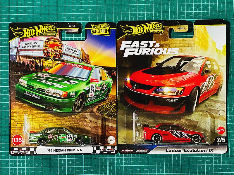 Hot Wheels NISSAN PRIMERA Lancer Evolution IX Nissan Primera Castrol Lancer Evolution Fast and Furious '94