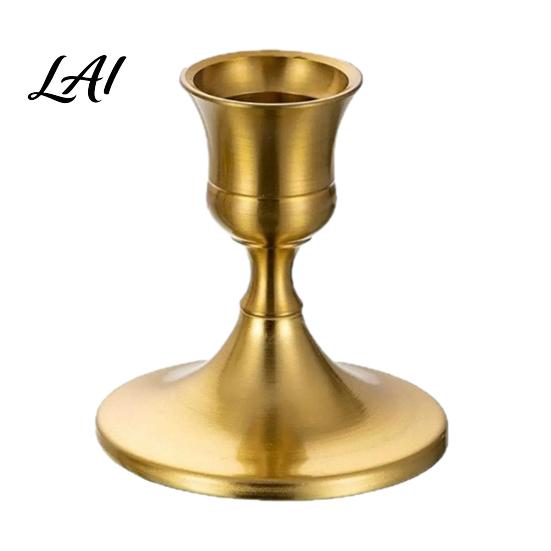 Candlelight Ambiance Decor Candlestick Holder for Tealight or Pillar Candles Metal European Simple Candle Romantic Holder Wedding Dinner Table золотистый