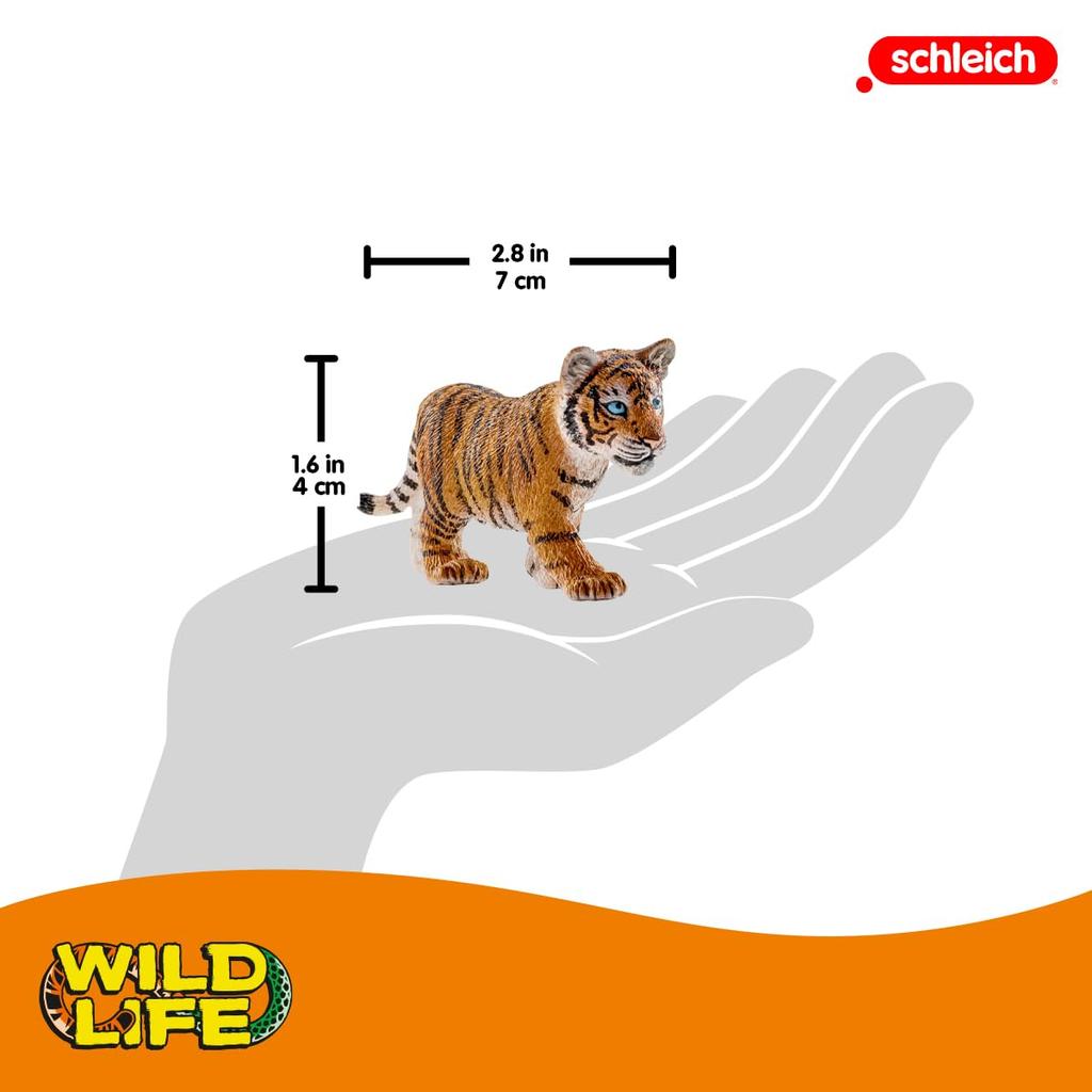Schleich Wildlife Tiger Cub Ages Realistic Animal Toy 14730 Figurine, 3+,
