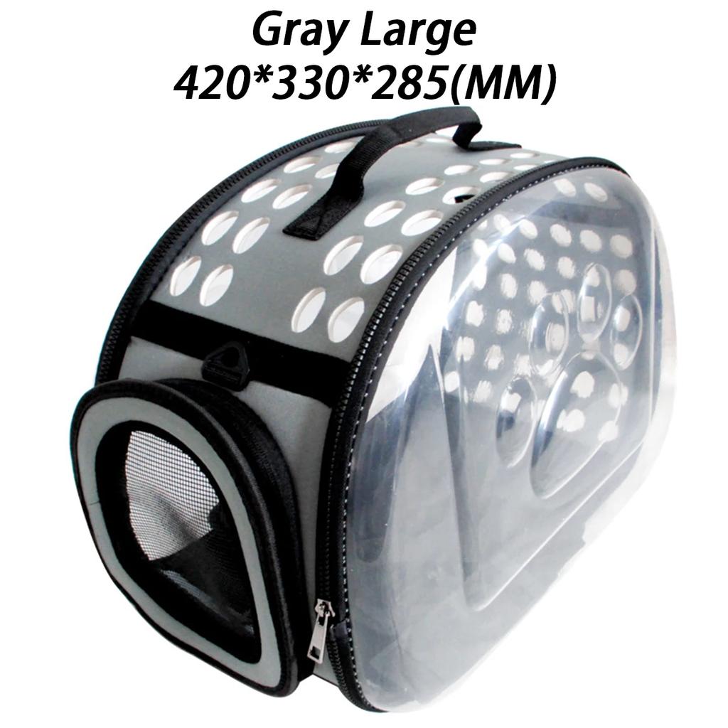 Haustier-Umhängetasche, Katzenträger, Outdoor-Reisen, atmungsaktive Handtasche, Welpen- und Kätzchen-Kapsel, transparente tragbare Schultergurt-Tasche