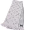 Great LOUIS VUITTON Scarf Esharp Logomania Monogram fringe M74742 Used