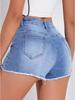 European & American High-Waisted Ripped Denim Hot Pants - Summer Fashion Street Style Jeans Shorts