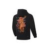 Li Ning Badminton Series Solid Color Logo Print Hooded Drawstring Long Sleeve Sweatshirt Men sweatshirt Black AWDSE95-1