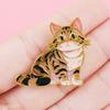 Yousheng Adorable Cat Pin Elegant Alloy Lapel Pin for Backpacks Jackets Blouses Kawaii Animal Brooch Fashion
