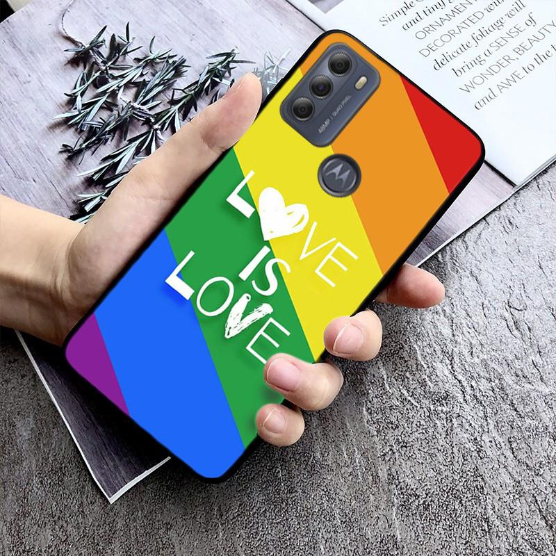 Schwule LGBT Regenbogen Handyhülle für Motorola Moto E7 Plus E32 E20 E40 Edge 20 Lite G22 G52 G20 G30 G100 G60 G50 G10 G Pure G Stylus