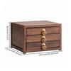 Tea Box with Drawer Tabletop Wooden Organizer Compact