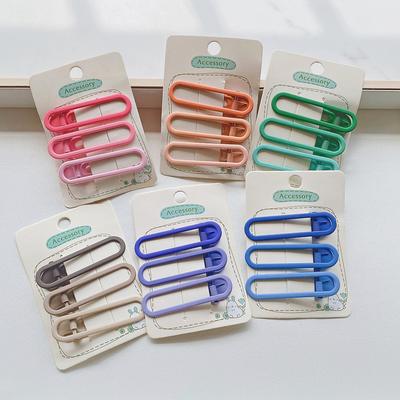 3 Stück/Los Haarspangen für Frauen Einfarbig Haarspangen Mode Elegant Matt Mädchen Haarspange Haarschmuck Haarspange Neu