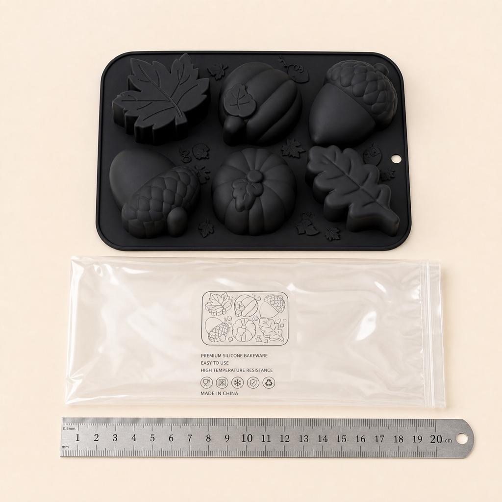 Silicone Baking Mold for Mousse Pudding Jelly Cake with Pumpkin Maple Leaf Floral Shapes Suitable for French Style Desserts and Aromatherapy Candles