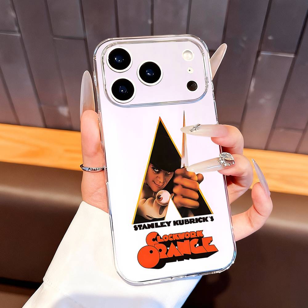 A C-Clockwork O-Orange Phone Case For iPhone 7,17,16,15,14,13,12,11 Pro,Max,Plus,XR,Mini,E Clear Full-coverage Soft Cover