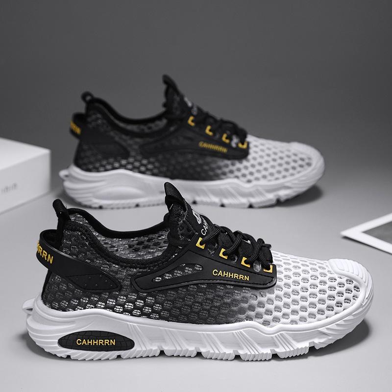 

Breathable mesh shoes men s sports and leisure shoes student summer men s shoes 2024 new big net hollow trendy shoes men s 39