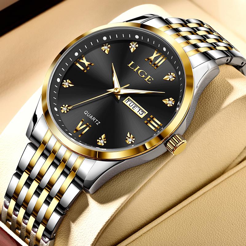 Fashion Retro Diamond Dial Casual Watches Round Stainless Steel Waterproof Luminous Clock Quartz Wristwatch for Women Gift