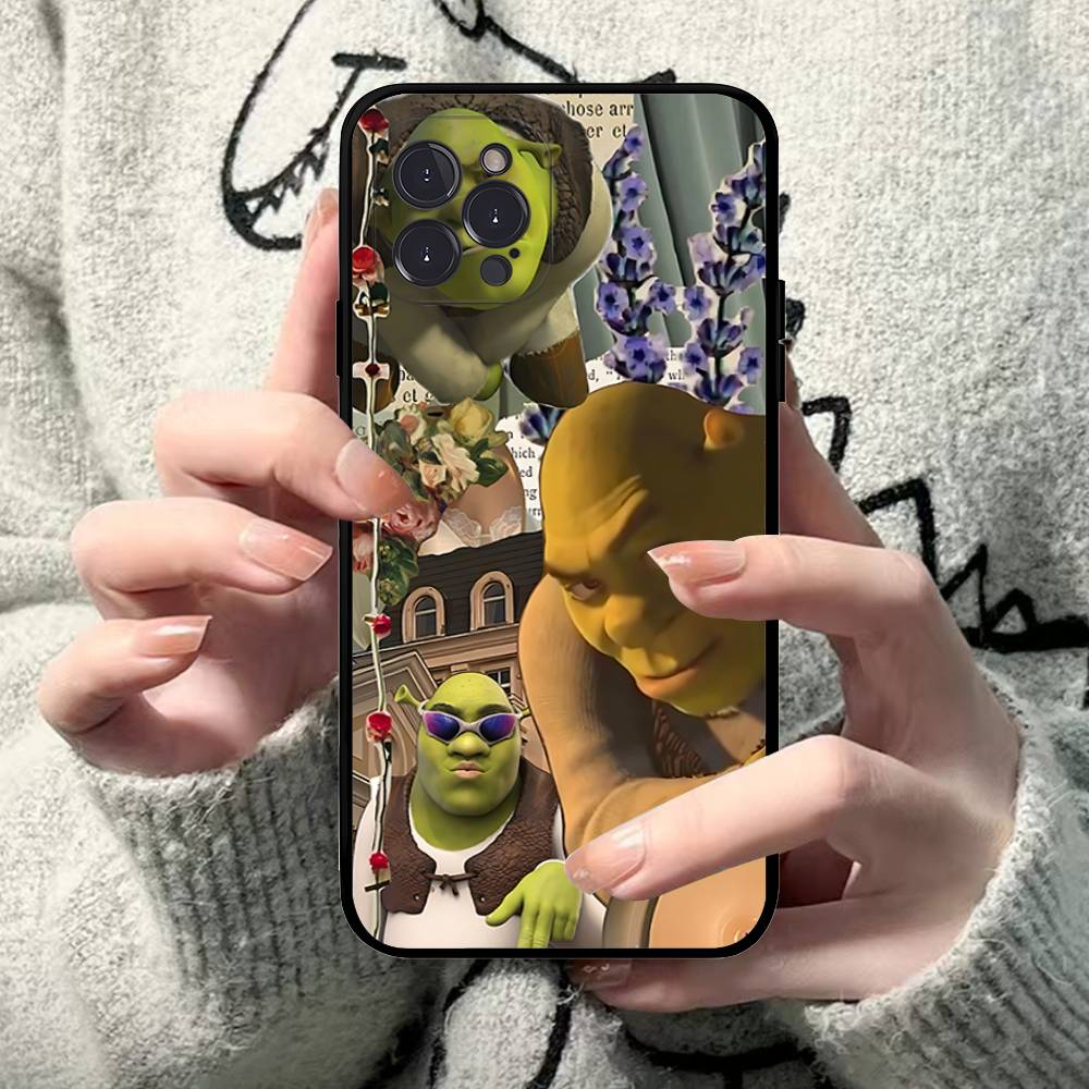 Cartoon S-Shreks Phone Case For IPhone 17 16 15 Plus X 14 11 12 13 Mini Pro Max Mobile Case