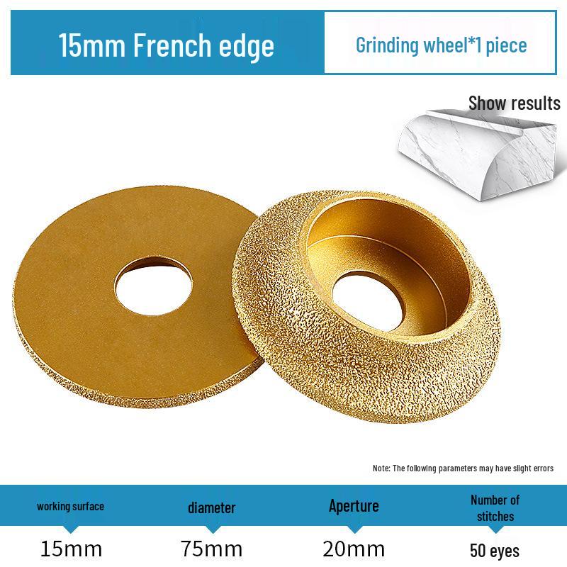 Stone Grinding Wheel for Marble & Granite: Chamfering, Grooving, Rounding, Arc Angle Grinder Head