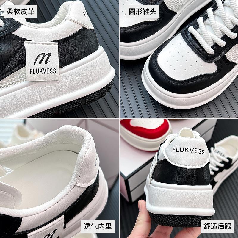 INS White Shoes for Students Korean Style Women's Fashionable  Summer New Platform Height Increasing Breathable Casual Shoes Street Shot Z6602