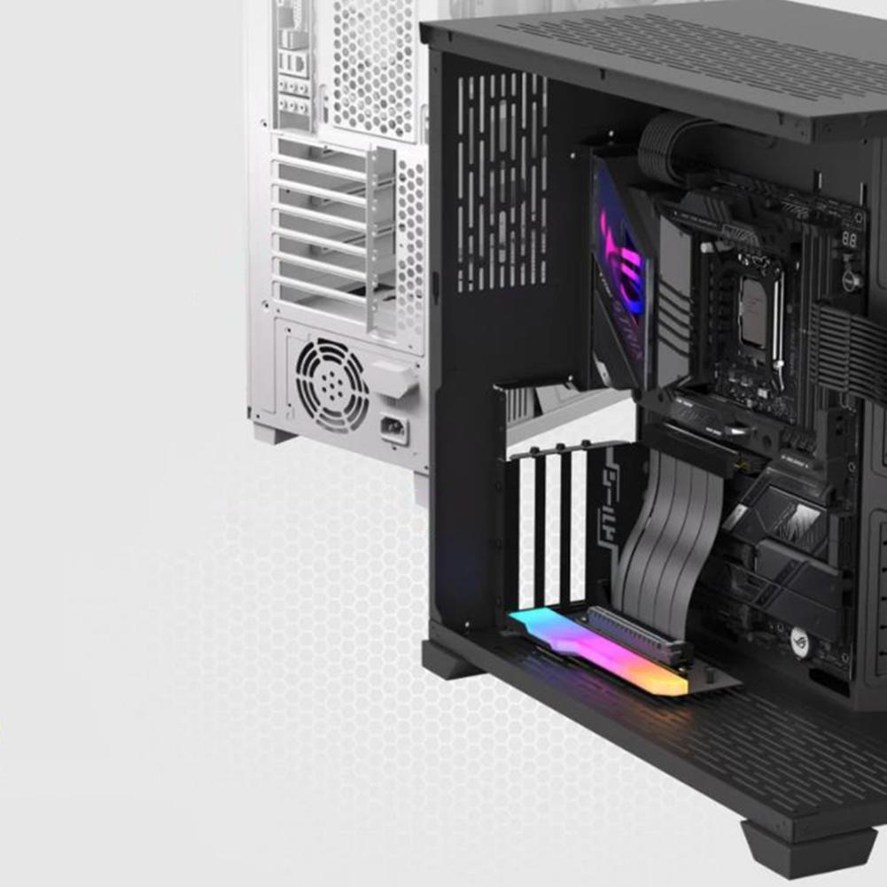 Vertical GPU Mounting Bracket Graphics Card Holder Kit with 15cm PCI-E 4.0 X16 Riser Cable  90 Degree Right Angle