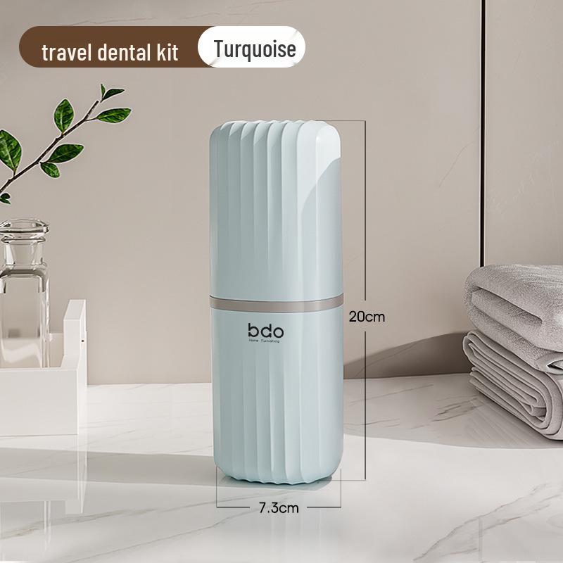 Portable Toothbrush and Mouthwash Holder Set with Toothbrushing Cup
