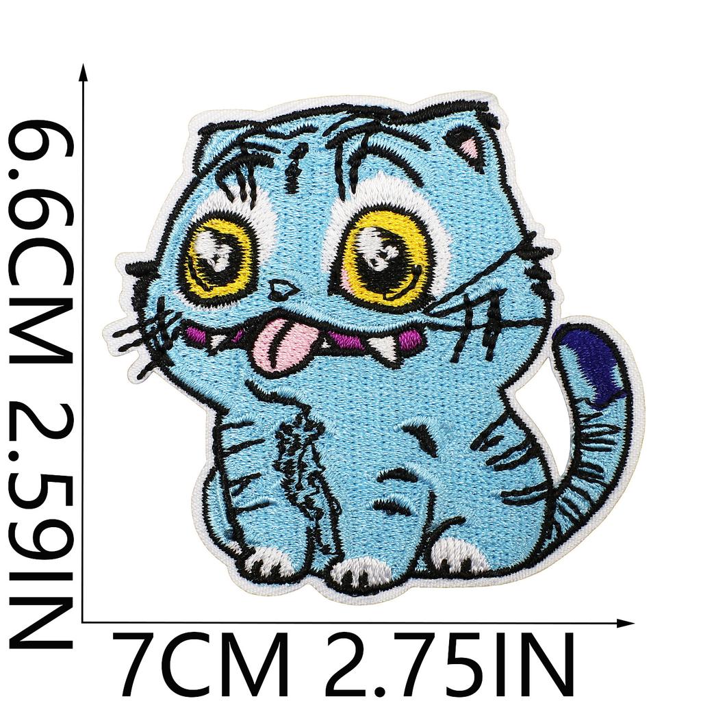 Cartoon Girl Embroidery Cloth Sticker Devil Computer Embroidery Label Colored Love Patch Sticker Blue And Black Crow Chapter Boy Ironing