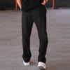 Men Suit Pants Drawstring Wide Leg Solid Color Straight Wide Leg Loose Drawstring Elastic Waist Daily Wear Formal Business Sport Trousers