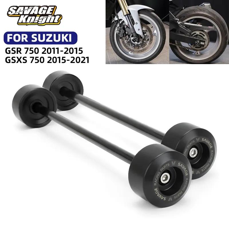 For SUZUKI GSR750 GSXS750 Axle Fork Crash Slider Front Rear GSXS GSX-S 750 GSR 600 Motorcycle Wheel Hub Anti Collision Protector