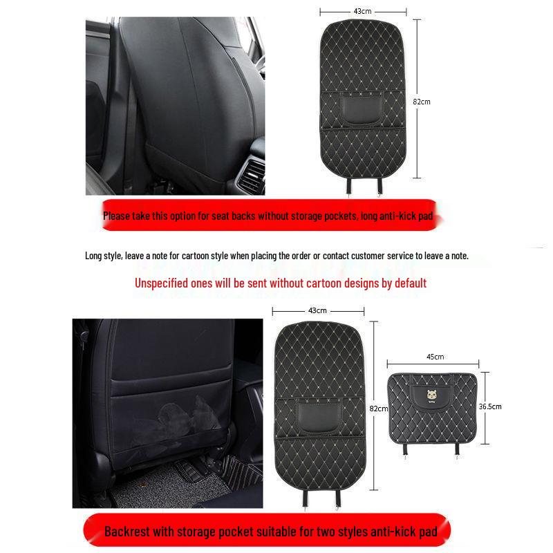 Children's Car Seat Back Protector: Creative Cartoon Kick & Scuff Guard