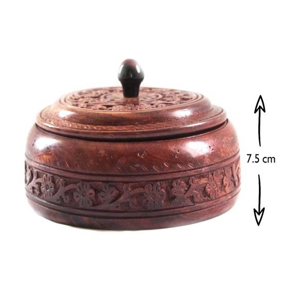 

Деревянный ящик для сухофруктов диаметр 45,72 см. Деревянная круглая коробка для подарков, хранения продуктов.