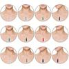 Mutilcolor 10pcs Bullet Shape Healing Pointed Chakra Pendants Sugilite Quartz Stone Charm Randow Color for Necklace Making