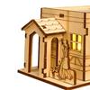 Unfinished Wood House Living Room Sculpture Festival Village Christmas Scene